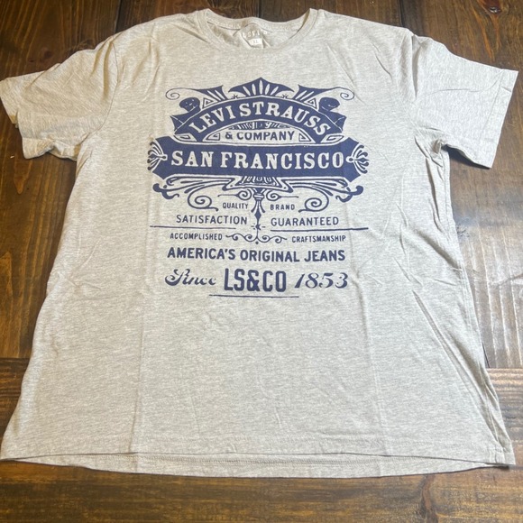 Levi's Other - Levis San Francisco Graphic T-Shirt Mens XL Heather Gray Heritage Logo Tee